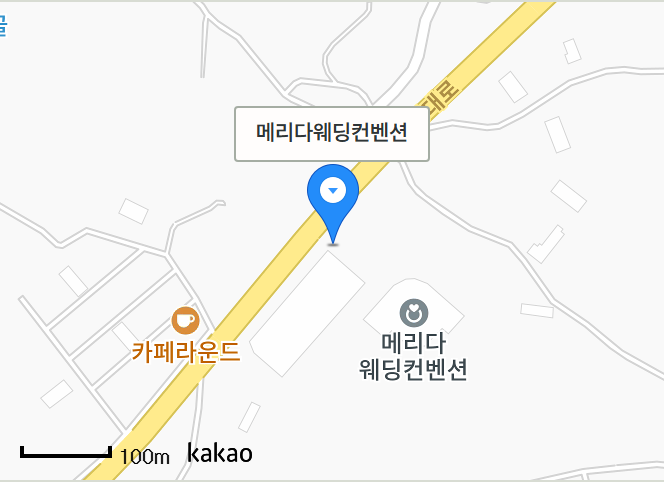 메리다웨딩컨벤션 위치 지도